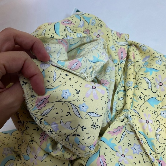 Patty O Neil Vintage dress yellow floral 12 - Picture 10 of 15